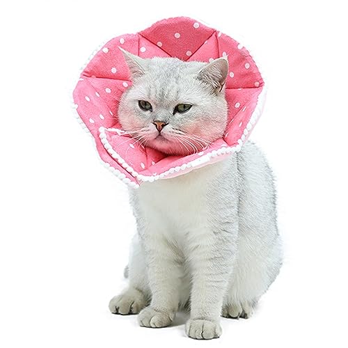 Weiches Katzenkegelhalsband, Weiches Elisabethanisches E-Halsband Zur Genesung Von Haustieren, Weicher Halskegel, Um Das Lecken Bei Katzen Und Kätzchen Nach Einer Operation Zu Verhindern,E,XL von DOPORA