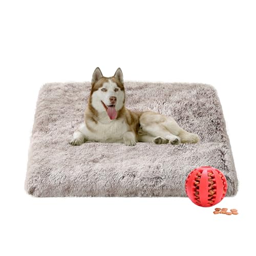 DOTBUY-SHOP Hundebet Katzenbett Rechteckig, Hundekissen Grosse Hunde Kissen, Plüsch-Hundekorb Hundebett Waschbar, für Groß Hunde, Katzen und Winter und Herbst (100X75cm,Tie-Dye Curry) von DOTBUY-SHOP