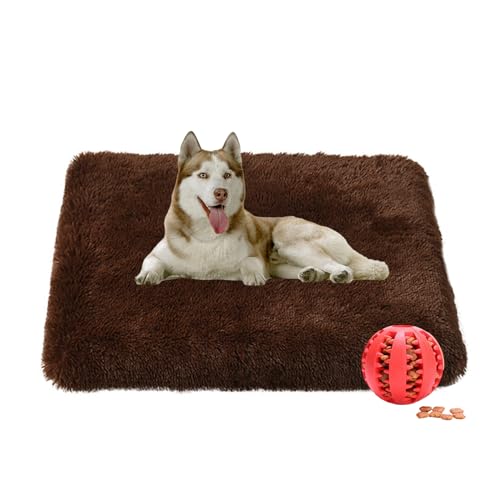 DOTBUY-SHOP Hundebet Katzenbett Rechteckig, Hundekissen Grosse Hunde Kissen, Plüsch-Hundekorb Hundebett Waschbar, für Groß Hunde, Katzen und Winter und Herbst (120X75cm,Kaffee) von DOTBUY-SHOP