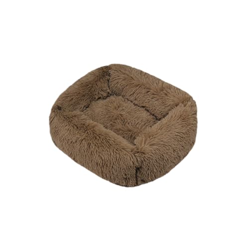 DOTBUY-SHOP Hundebet Rechteck Katzenbett, Hundekissen Grosse Hunde Donut Kissen, Plüsch-Hundekorb Hundebett Waschbar, für Groß Kleine Hunde, Katzen und Andere Haustiere (M,Khaki) von DOTBUY-SHOP