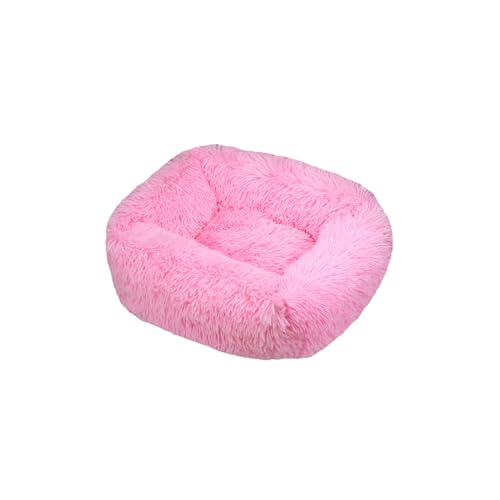 DOTBUY-SHOP Hundebet Rechteck Katzenbett, Hundekissen Grosse Hunde Donut Kissen, Plüsch-Hundekorb Hundebett Waschbar, für Groß Kleine Hunde, Katzen und Andere Haustiere (XL,Helles Rosa) von DOTBUY-SHOP