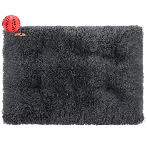 DOTBUY-SHOP Hundebet Rectangular Katzenbett, Hundekissen Grosse Hunde Rectangle Kissen, Plüsch-Hundekorb Hundebett Waschbar, für Groß Hunde, Katzen und Herbst und Winter (110X75cm,Schwarz) von DOTBUY-SHOP