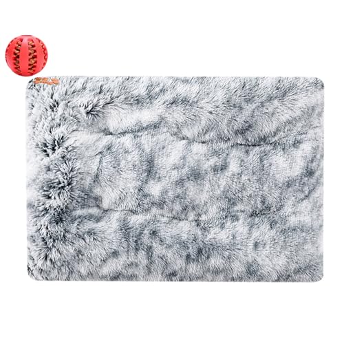 DOTBUY-SHOP Hundebet Rectangular Katzenbett, Hundekissen Grosse Hunde Rectangle Kissen, Plüsch-Hundekorb Hundebett Waschbar, für Groß Hunde, Katzen und Herbst und Winter (110X75cm,Tie-dye grau) von DOTBUY-SHOP