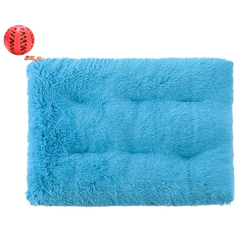 DOTBUY-SHOP Hundebet Rectangular Katzenbett, Hundekissen Grosse Hunde Rectangle Kissen, Plüsch-Hundekorb Hundebett Waschbar, für Groß Hunde, Katzen und Herbst und Winter (45X30CM,Himmelblau) von DOTBUY-SHOP