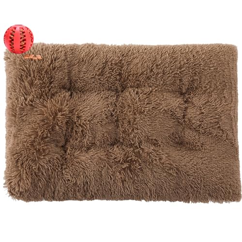 DOTBUY-SHOP Hundebet Rectangular Katzenbett, Hundekissen Grosse Hunde Rectangle Kissen, Plüsch-Hundekorb Hundebett Waschbar, für Groß Hunde, Katzen und Herbst und Winter (55X40cm,Kaffee) von DOTBUY-SHOP