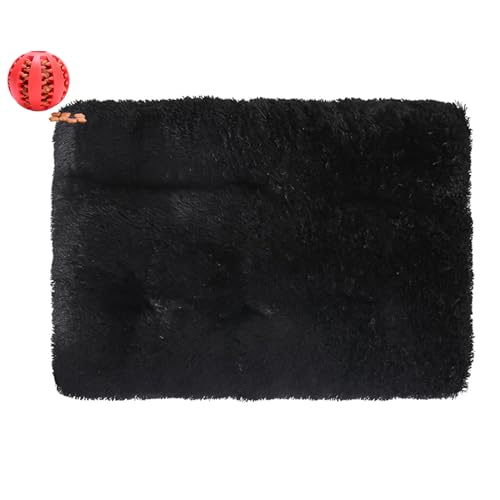 DOTBUY-SHOP Hundebet Rectangular Katzenbett, Hundekissen Grosse Hunde Rectangle Kissen, Plüsch-Hundekorb Hundebett Waschbar, für Groß Hunde, Katzen und Herbst und Winter (55X40cm,Schwarz) von DOTBUY-SHOP