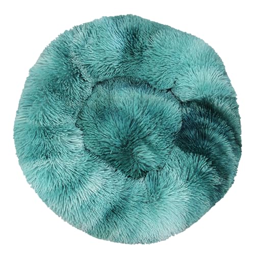 DOTBUY-SHOP Hundebet Rundes Katzenbett, Hundekissen Grosse Hunde Donut Kissen, Plüsch-Hundekorb Hundebett Waschbar, für Groß Kleine Hunde, Katzen und Haustiere (Durchmesser 110cm,Tie-Dye Dunkelblau) von DOTBUY-SHOP