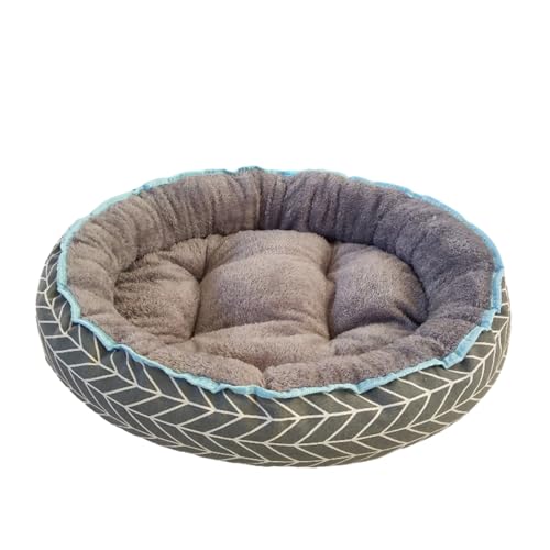 DOTBUY-SHOP Hundebet Rundes Katzenbett, Hundekissen Grosse Hunde Donut Kissen, Rautenmuster Hundekorb Hundebett Waschbar, für Mittel Hunde Katzen und Herbst und Winter (S,Diamant) von DOTBUY-SHOP