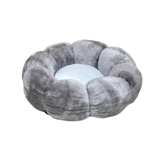 DOTBUY-SHOP Hundebet Rundes Katzenbett, PP Baumwolle Hundekissen, Plüsch-Hundekorb Hundebett Waschbar, für Groß Kleine Hunde, Katzen und Andere Haustiere (S,Grau) von DOTBUY-SHOP