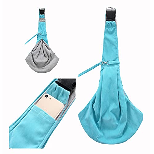 DOTBUY-SHOP Hundetasche, Hundetragetasche Hände Frei, Hundetragetuch bis 5 kg Reversibel Hundetragetuch Komfortabel und Langlebig für Outdoor-Abenteuer (one Size,Himmelblau) von DOTBUY-SHOP