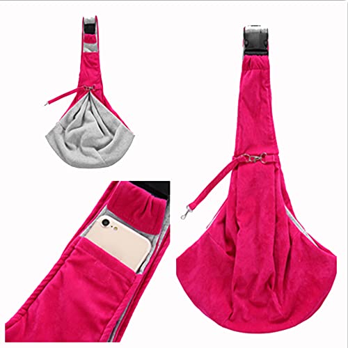 DOTBUY-SHOP Hundetasche, Hundetragetasche Hände Frei, Hundetragetuch bis 5 kg Reversibel Hundetragetuch Komfortabel und Langlebig für Outdoor-Abenteuer (one Size,Rose) von DOTBUY-SHOP