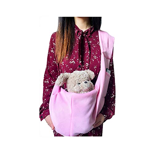 DOTBUY-SHOP Hundetasche,Hundetragetasche Hände Frei, Hundetragetuch bis 7 kg Reversibel Hundetragetuch Komfortabel und Langlebig für Outdoor-Abenteuer (Rosa) von DOTBUY-SHOP