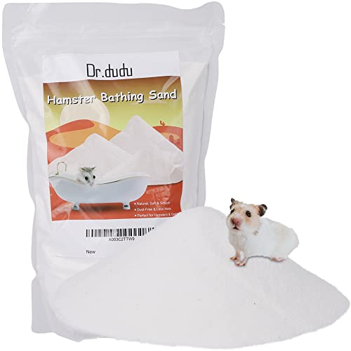 DR.DUDU Hamster-Badesand, 3 kg, staubfrei, Wüstensand oder Töpfchenstreu, Sand für Hamster, Chinchillas, Rennmäuse, syrische Mäuse, kleine Tiere von DR.DUDU