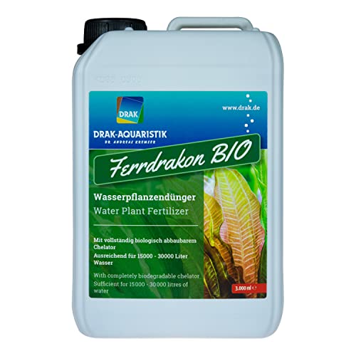 DRAK-Aquaristik Ferrdrakon Bio Wasserpflanzendünger Fertiglösung (3,0 Liter) von DRAK-Aquaristik