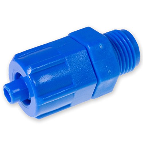 DRAK-Aquaristik Schlauchanschluss 1/8" × 6/4 Kunststoff POM blau von DRAK-Aquaristik