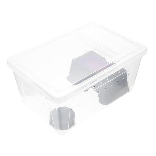 DRESSOOS Glasbehälter 1 Satz Futterbox Für Reptilien Tier Transparenter Eidechsenkäfig Gecko-schlüpfkoffer Cricket-Keeper Cricket-Container Indoor-reptilienhalter Inkubator Plastik Torwart von DRESSOOS