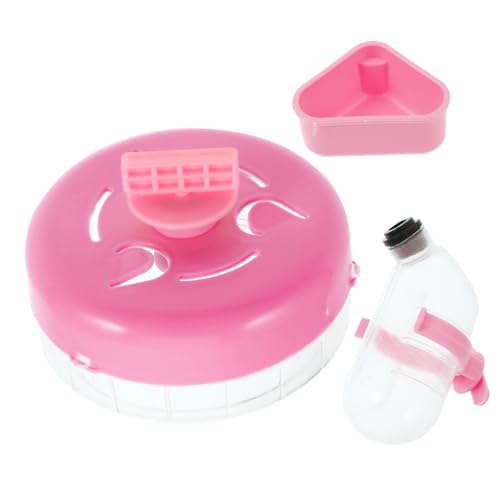 DRESSOOS 1 Satz Hamster-laufrad-trinkbrunnen Kleintierzubehör Tierwasserflasche Hamster-wasserflasche Zubehör Für Haustierkäfige Laufrad Für Hamster Wiederverwendbares Hamsterrad Abs Rosa von DRESSOOS