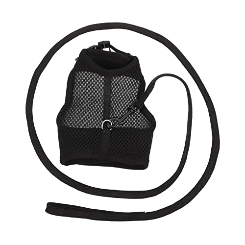 DRESSOOS 1 Satz Hasengeschirr Kleine Tierleinen Transportbox Für Haustiere Spielzeug Mesh-Tanktop Kaninchen Tipi Meerschweinchen Träger Kaninchen-kleidergeschirr Ratte Wurf Heu Black Netz von DRESSOOS