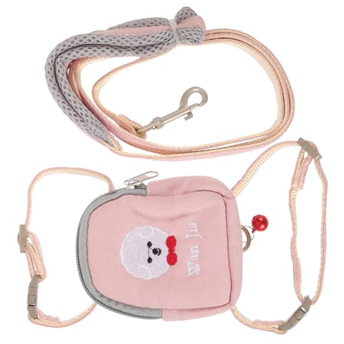 DRESSOOS 1 Satz Haustierleine Katze Spazieren Automatisch Katzenfutter Transportbox Für Haustiere Katzenkinderwagen Einziehbare Hundeleine Hundebedarf Bausatz Hund Und Leine Post Nylon Rosa von DRESSOOS