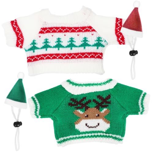 DRESSOOS 1 Satz Weihnachtsmütze Für Kleine Haustiere Schweine Heu Kaninchen Kleidung Meerschweinchen Weihnachtskostüme Bistro Weihnachtsmann Bausatz Mini-weihnachtsmütze Hase Polyester von DRESSOOS