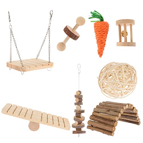 DRESSOOS 1 Set Hamsterspielzeug Hamsterkäfig Haustierschaukel Mäuse Schaukelspielzeug Hamsterspielzubehör Kaninchenbeißspielzeug Heimtierbedarf Hamstertreppe Hamsterschaukel von DRESSOOS