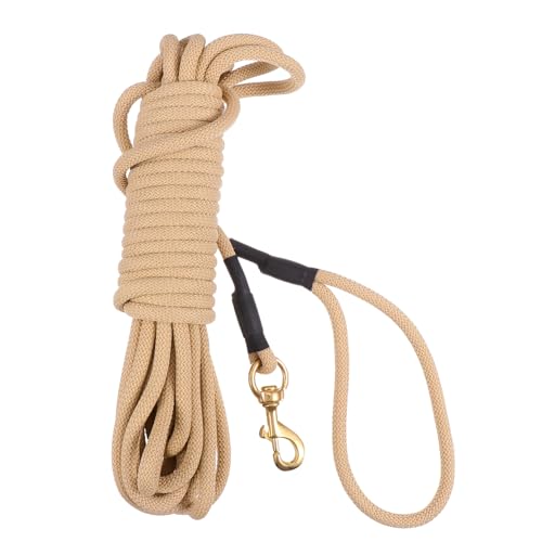 DRESSOOS 10 Hundeleine züchten Ausbildung für Hunde Laufleine für Hunde Hund für große Hunde joggingleine Jogginganzug Seilleine für Haustiere Leine für große Haustiere Polypropylen Khaki von DRESSOOS