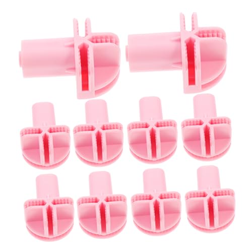 DRESSOOS 10St Zubehör für Katzenkäfigrollen kleines Spielzeughaus Vogelkäfig Stecker- und Steckdosenboden Katzen zubehör Set Katzenzubehör Set Laufrollenbuchsen Lenkrollenhülsen Abs Rosa von DRESSOOS