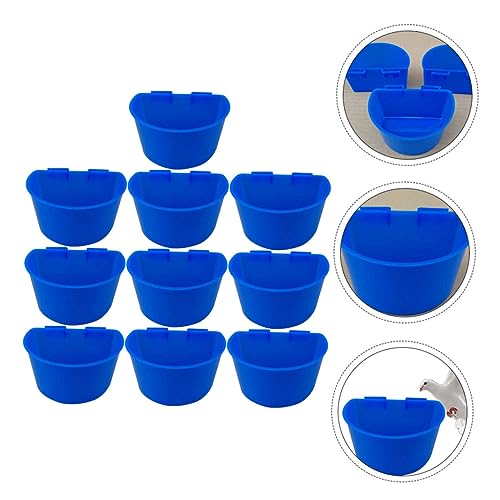 DRESSOOS 10st Taube Sandbecher Wasserspender Geflügeltränke Häschen-Feeder Wasserbechervogel Haustierwasser Taubenfutterautomat Hühnerwasserbecher Für Eimer Futtertrog Für Hühner Blue von DRESSOOS