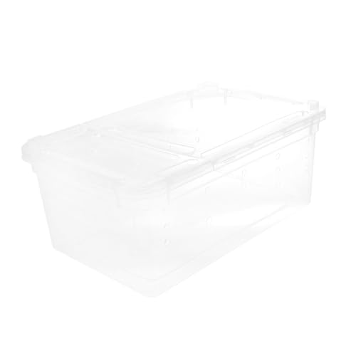 DRESSOOS Transparente Reptilienfütterungsbox Für Schlangen Eidechsen Und Insekten Praktische Zucht Und Beobachtungsbox Für Klettertiere Und Kriechtiere von DRESSOOS