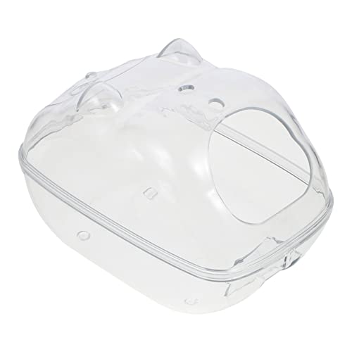 DRESSOOS 1Stk Hamsterbad Spielzeugpanzer Schwimmbadzubehör tierisches Badehaus Spielzeugtiere Hamster Spielzeug hamsterspielzeug Hamsterwaschbecken Haustier badewanne Plastik Transparent von DRESSOOS