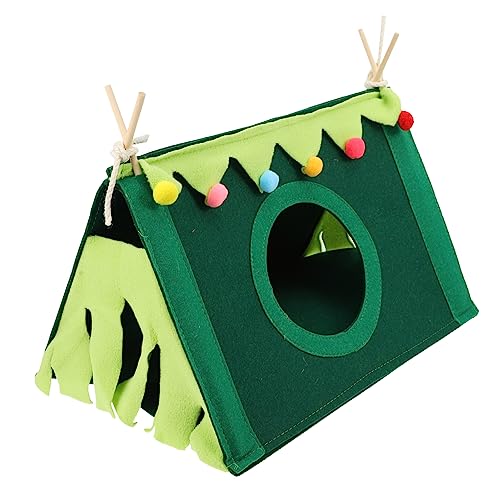 DRESSOOS 1Stk Hamsternest einfaches Kaninchennest Hamsterversteck Kleintierversteck Animal House tierzelt Fellzelt Zelt aus Filz für Haustiere Haustier verstecktes Spielzeug Filzstoff Green von DRESSOOS