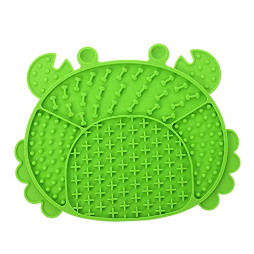 DRESSOOS 1Stk Haustier-Slow-Food-Matte Hundefuttermatte automatisch Hundematten züchten Nicht pet Supplies hundeleckmatten Leckkissen für Katzen Slow Feeder für Haustiere Kieselgel Green von DRESSOOS