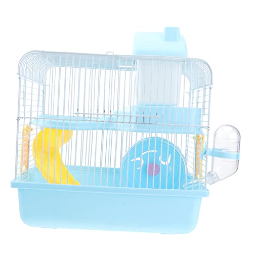 DRESSOOS 1Stk Haustierkäfig Hamster käfig Hamster cage Wasserspender für Hamster Tragbares Kleintierhaus Hamster wasserspender Hamsterhaus Hamsterträger Hamsterkäfig Chinchillakäfig Blue von DRESSOOS