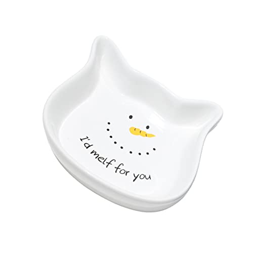 DRESSOOS 1Stk Keramikschale Futternäpfe für Katzen Hündchenschüsseln Futternäpfe für Haustiere Hundefutter pet Bowl pet Food Container kreativer Katzennapf Behälter für Katzenfutter Weiß von DRESSOOS