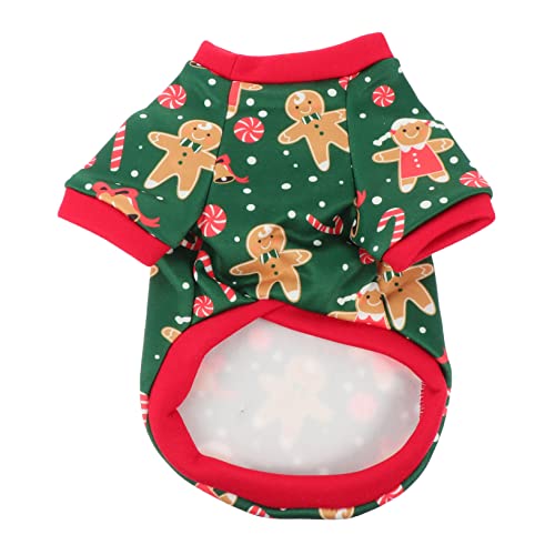 DRESSOOS 1Stk Weihnachtskleidung für Hunde Hundebad Hunde-Leckerli Hundeperücke hundeschal Weihnachten Weihnachts hundepullover Welpenkostü Hundeweihnachtskostü Polyester-Vlies Green von DRESSOOS