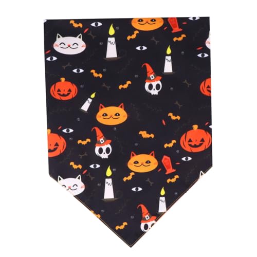 DRESSOOS 1stk Halloween-Haustier-lätzchen Halloween-haustiergeschenke Haustierkostüme, Hundekostüme Hundehalsbänder Für Welpen Halloween-hundelätzchen Katzenbandana Doppelseitig Halskette von DRESSOOS