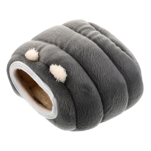 DRESSOOS 1stk Hamsternest Hamsterversteck Hamsterbett Rattenplüschhöhle Plüsch Hamsterhütte Hamster Winterbett Tierversteck Hütte Schlafbett Für Haustiere Hamsterkäfig Arktisches Vlies Grey von DRESSOOS