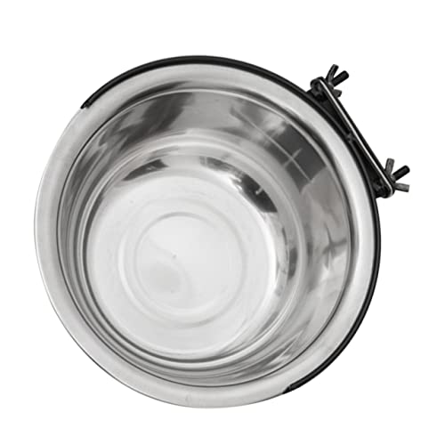 DRESSOOS 1stk Wassernapf Für Tierfutter Langsamer Fressnapf Für Hunde Haustier Welpenkäfig Hundenäpfe Auf Ständern Hängender Hund Wassereimer Für Hunde Wassernapf Für Kaninchen Tank Silver von DRESSOOS