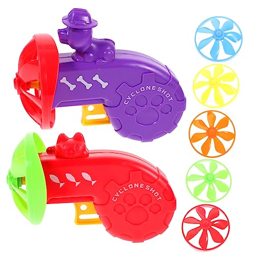 DRESSOOS 2 Sets Spielzeug Outdoor Spielsets Fliegende Katzen Propeller Kätzchen Interaktive UFOs Fliegende Untertassen Fliegende Untertassenwerfer Katzenspiele Fliegende von DRESSOOS