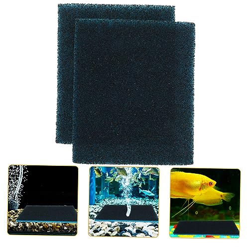 DRESSOOS 2 Stück Aquarium Filter Aus Baumwolle Aktivkohlefilter Aquarium Filterschwamm Wasser 30 x 25 x 2 cm Ersatzschwämme Für Zuhause von DRESSOOS