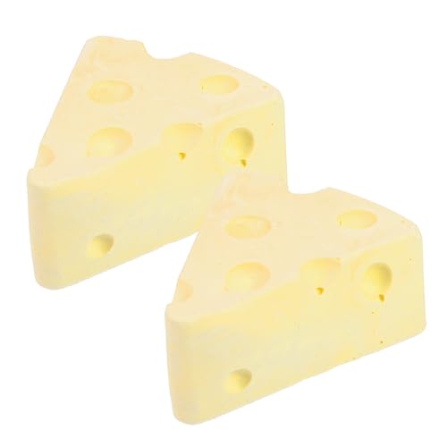 DRESSOOS 2 Stück Käse Käse Mozzarella Hamster Schleifsteine Beißspielzeug Kleintier Leckereien Kaninchen Backenstein Backenzahn Spielzeug Meerschweinchen Spielzeug Kleine von DRESSOOS