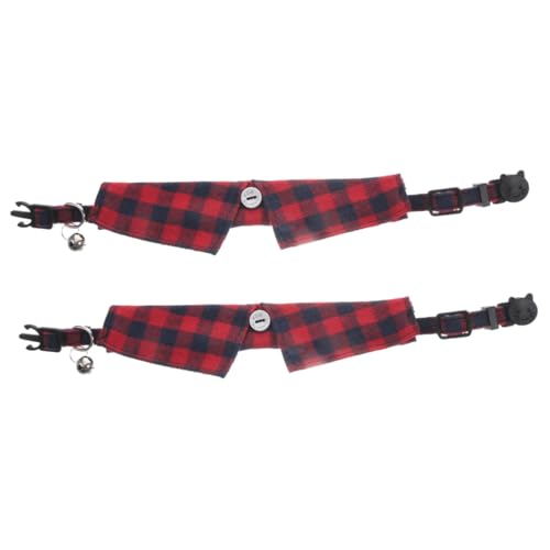 DRESSOOS 2stücke Verstellbares Katzenhalsband Mit Glocke Und Süßem Design Für Haustiere Und Leicht Für Fotoshootings Und Partys Kariert DRESSOOS 2stücke Verstellbares Katzenhalsband Mit Glocke Und Süßem Design Für Haustiere Und Leicht Für Fotoshootings Und Partys Kariert von DRESSOOS
