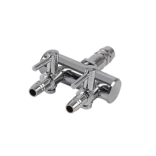 DRESSOOS Edelstahl Aquarium Luftpumpe Flow Lever Verteilung 8 Auf 4MM Manifold Schlauch Verteiler Verstellbarer Luftstrom Für Aquarien Und Teiche von DRESSOOS