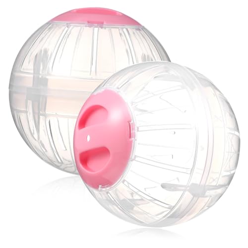 DRESSOOS 2St Hamster Sportball Igelrad Zwerghamster Mini Haustier Spielzeug Hamsterkäfig Hamster Spielzeug hamsterspielzeug kleine Tiere Gymnastikball Hamster Laufball Spielzeug Plastik von DRESSOOS