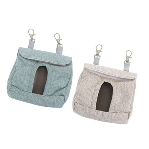 DRESSOOS 2St Kaninchen-Heu-Tasche Futtersack für Hamster Haustier Hängematte Heufütterung Bananenbett Hasen zubehör kaninchenzubehör Futterspender Futterbeutel für Kaninchen Stoff von DRESSOOS