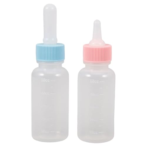 DRESSOOS 2St PET-Flasche Welpenflasche Tiermilchflasche Kleintierernährungsflasche Tierflasche für Neugeborene Katzenernährungsflasche Flaschennahrung für Welpen Ziegenmilchflasche PP von DRESSOOS