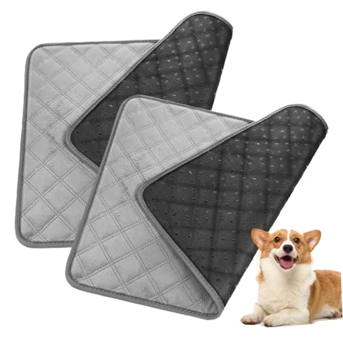 DRESSOOS 2St Pinkelunterlage für Welpen Welpenunterlage Hundeurinmatte Hunde-PIPI-Pad Trainingsunterlagen für Welpen waschbare Welpen-PIPI-Pads Wiederverwendbare PIPI-Pads für Hunde Grey von DRESSOOS