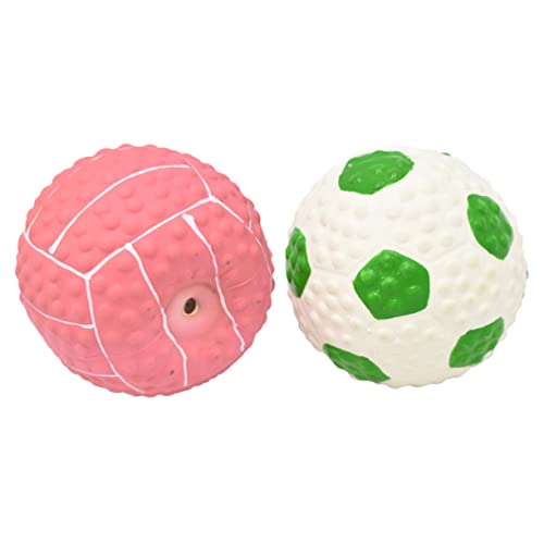 DRESSOOS 2St Spielzeugball interaktives knete dogball Hundebälle quietschen Hundespielzeug-Puzzle interaktive quietschende Bälle lustige quietschende Bälle Emulsion von DRESSOOS