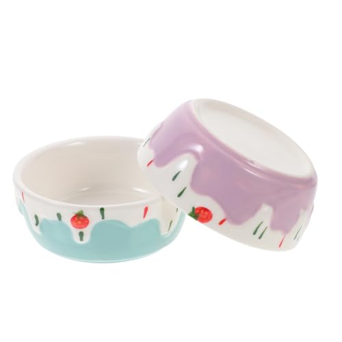 DRESSOOS 2Stücke Keramik Hamsterschalen Kleine Futtergefäße für Kleintiere Spritz Design Sicheres und Gesundes Füttern für Hamster Meerschweinchen Igel Stilvolle DRESSOOS 2Stücke Keramik Hamsterschalen Kleine Futtergefäße für Kleintiere Spritz Design Sicheres und Gesundes Füttern für Hamster Meerschweinchen Igel Stilvolle von DRESSOOS