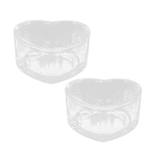 DRESSOOS 2st Futternapf Für Hamster Tiere Kaninchen Haustier Käfig Guinea-futternapf Zwinger Coop Hamsternapf Für Futter Futterspender Schüsseln Liner Steigleitung Fisch Transparent Glas von DRESSOOS